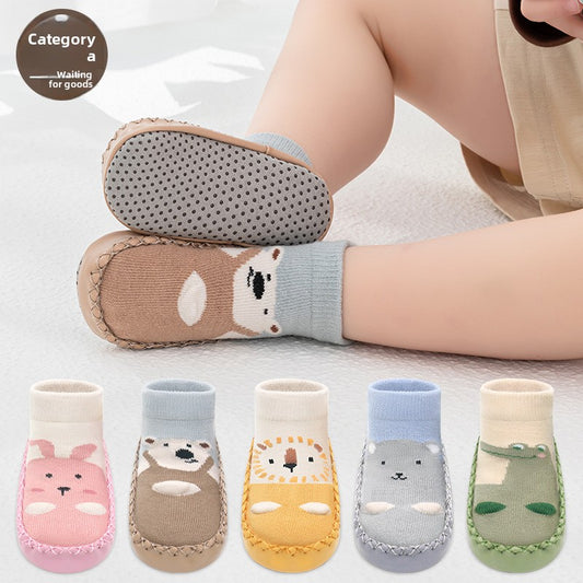 Baby Non-Slip Leather Bottom Ankle Socks