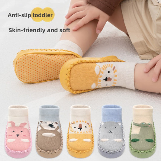 Baby Non-Slip Leather Bottom Ankle Socks